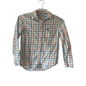 Abercrombie and Fitch Kids Boy's Size 9/10 Button Up Shirt Multicolor Checkered